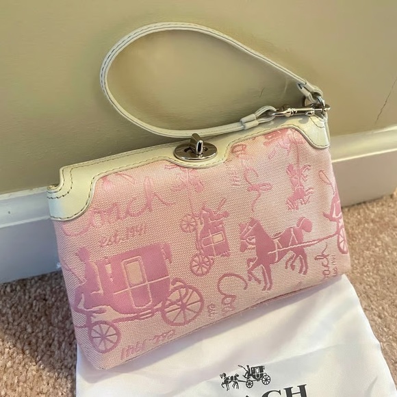 Coach Pink and White Shoulder Bag - Picture 6 of 9